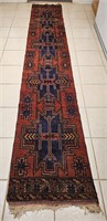 VINTAGE TURKISH RUNNER HAND TUFTED WOOL RUG