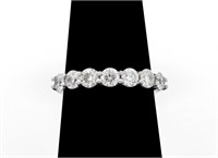 14K White Gold Diamond Shared Prong Band