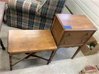 Small 2 drawer dresser and table