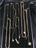 GOLD TONE JEWELRY CHAINS / APPROX:  10 PCS
