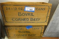 2 vintage corn beef boxes