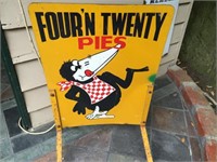 DOUBLE SIDED FOUR'N'TWENTY PIES SIDEWALK SIGN