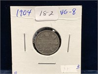 1904 Can Silver Ten Cent Piece  VG8