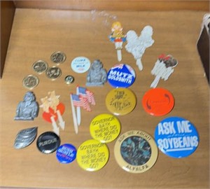 POLITICAL & OTHER BUTTONS