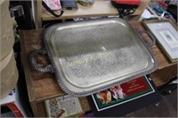 HANDLED SILVERPLATED TRAY