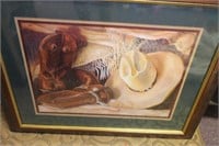 Framed & Matted Home Interior Picture Cowboy Scene