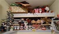 Contents Of Shelves Incl. Decorative Christmas