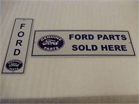 GROUPING OF 2 FORD S/S ALUMINUM SIGNS