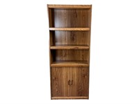 Oak Finish Laminate Wood 5-Shelf Bookcase