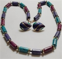 MULTI COLOR NECKLACE WITH EARRINGS
