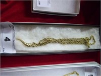 14K gold rope chain 24" (AS IS -damaged)