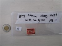 #129  3¢ et 35¢ Iceberg Mint avec gum TN