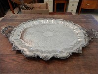 W & S Blackinton chippendale Silver Plate Tray