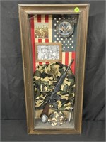 UNITED STATES ARMY SHADOW/PICTURE BOX -27 X 12