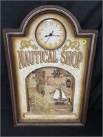 NAUTICAL SHOP CLOCK - 25" X 16"