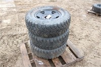 (3) Grizzly Grip 285/70R17 Tires on Ford 8 Bolt
