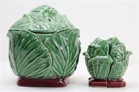McCoy Art Pottery Cabbage Cookie Jar, S & P Set