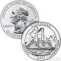 5 Ounce: 2011 US Mint ATB VIcksburg Silver Coin