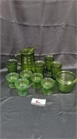 Green Glass Drinkware