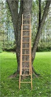 Babcock 16' wooden extension ladder.