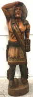 6' Wooden Carved Native American Figure