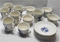 27pc Royal Blue Ironstone Set