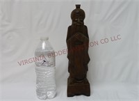 Vintage Carved Wood Asian Figure ~ 12" Tall