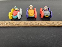 (3) Vintage Looney Toons Toy Cars w Reversible