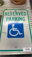 Handicap reserve parking sign