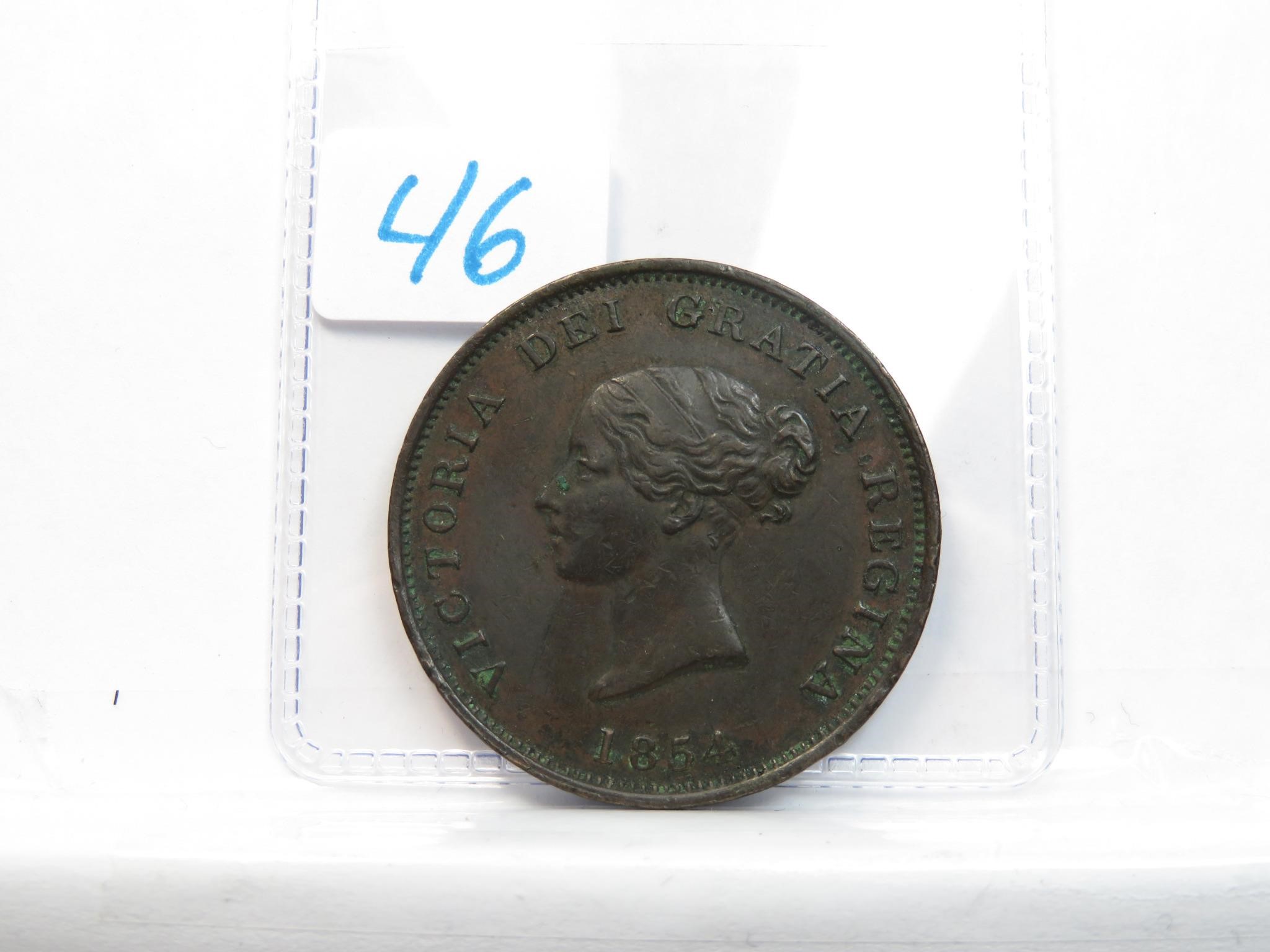 1854 One Penny Queen Victoria New Brunswick