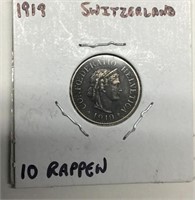 1919 Switzerland 10 Rappen