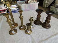 7- BRASS CANDLE HOLDERS
