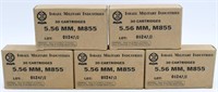 150 Rounds Of Isreal Military 5.56 M855 Ammunition