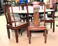 Asian Influence Side Chairs Lot of 6