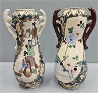 Pair Japanese Pottery Vases