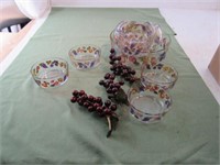 Glass Fruit Salad Bowl Set