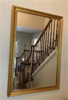 Fancy Gold Framed Beveled Mirror