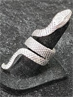 Size 9 intricate Scale Pattern Snake Ring