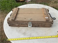 Wooden Ammo Box with rope handles- sizes in pics