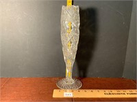 Vintage Cut Glass Vase Tall