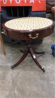 TILE TOP & MAHOGANY GAME TABLE