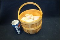 BASKET OF SMALL "COUNTRY CHUNKIE CANDLES"