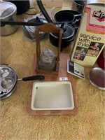CUTTING BOARD, CANISTER AND POTS
