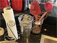 2 - Utensil Holders & Paper Towel Holder