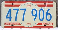 Illinois Bicentinneal Vintage License Plate