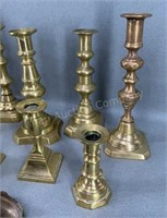 Misc Early Brass Push Up Candle Sticks