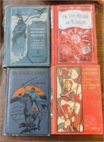 4 CIRCA 1900 G.A. HENTY CHILDRENS ADVENTURE BOOKS