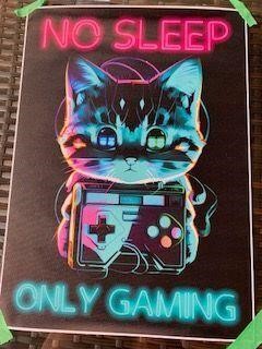 New - No Sleep Only Gaming - Poster