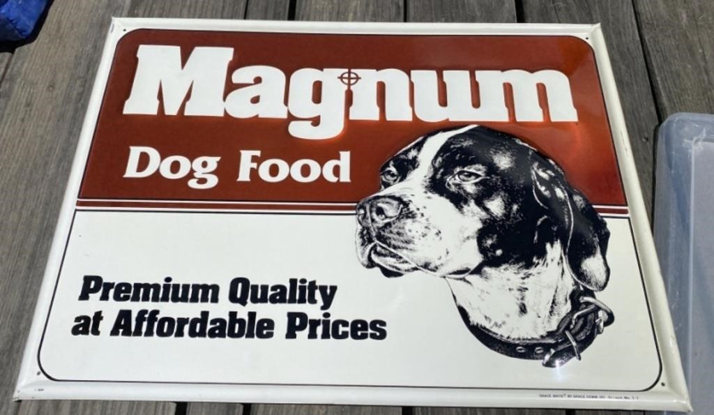Alum Dog Food Sign