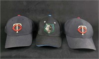 Minnesota Baseball Basketball Sports Caps Lot Of 3